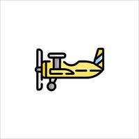 A small airplane icon on a white background vector