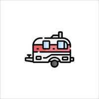 An icon of a camper van on a white background vector