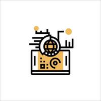 A logo for a website that shows a globe vector