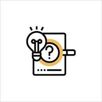 A light bulb is on top of a book vector