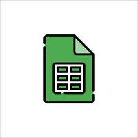 A green file folder icon on a white background vector