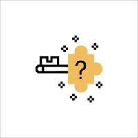 A key with question mark on it vector