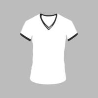 Men's t-shirt in different views with realistic style and geometric retro traceries on shirts isolated related tags A set of mens polo shirts with different colors white black and red blank t shirt vector