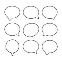set of comic speech bubbles Blank Speech Bubbles Set Isolated Empty Dialogue Text Illustrations vector