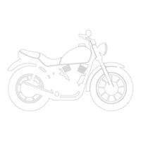 Abstract Motorcycle Outline Continuous Line Sketch vector