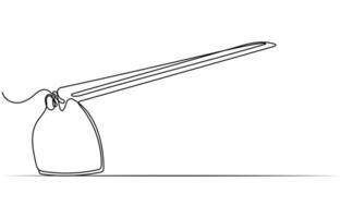 one line art Hoe tool , vector