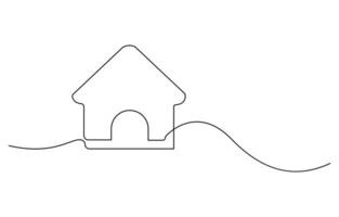 drawing of house building Symbol home architecture vector