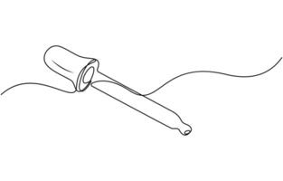 one single line drawing icon of bottles with liquid vector