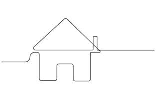 home architecture and development property project in simple linear vector