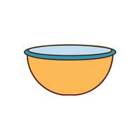 Flat Illustration of a Mixing Bowl for Cooking and Baking vector