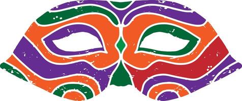 a colorful mask with a design on it vector