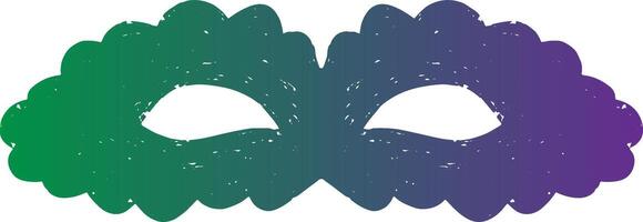 a green and purple ,mask, with two eyes vector