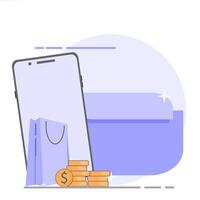 Mobile payment app concept vector