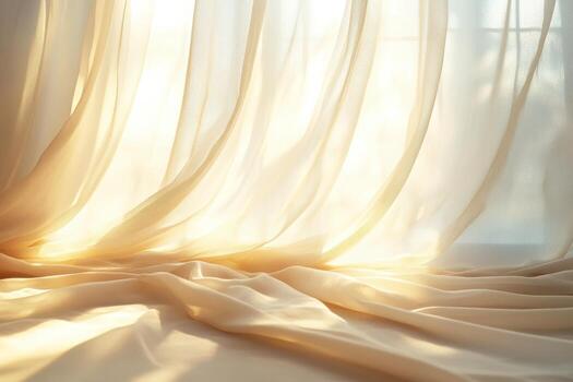 Abstract Light Beige Background with Sunlight for Design and Art Use photo