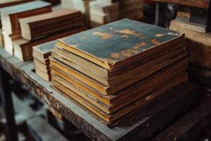 An Industrial Press Printing Colorful Pages in Action for High-Quality Production photo