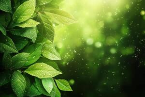 Eco-Friendly Green Leaves Background for Sustainable Designs and Projects photo