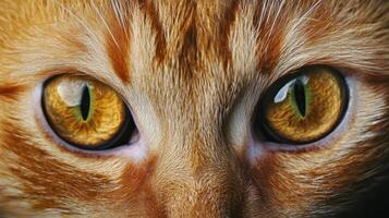 Close-Up of Cat Eyes with Vibrant Colors for Animal and Pet Themes photo