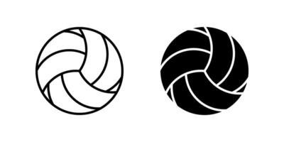 volleyball Icon set, Symbol isolated white background. illustration. color editable. vector