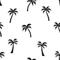 Beautiful botanical seamless pattern background with palm trees silhouettes. vector