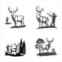 Stealthy Deer Bow Hunting Adventure vector