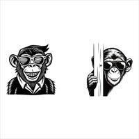 Joyful Monkey in the Jungle vector