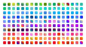 Modern Gradient Colors Set, Unique Vibrant Swatches for Graphic design, UI UX design, web, app, branding, marketing, social media, advertising. Trendy bright gradient collection. illustration vector