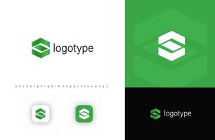 Letter S, Modern hexagonal logo with layered geometric design, symbolizing structure, stability, innovation. Ideal for tech companies, construction, blockchain, finance branding. logo vector