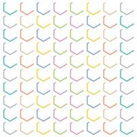 Pastel Outlined Hexagon Pattern Geometric Design Abstract Elements Isolated White Background Decorative Use vector