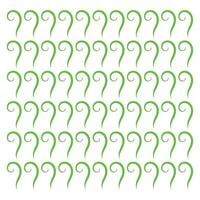 Green Swirl Pattern Single Shade Design Natural Elements Isolated White Background Decorative Use vector