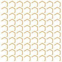 Orange Outlined Hexagon Pattern Geometric Design Abstract Elements Isolated White Background Decorative Use vector