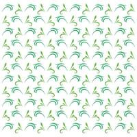 Green Stylized Branch Pattern Swirl Design Natural Elements Isolated White Background Decorative Use vector