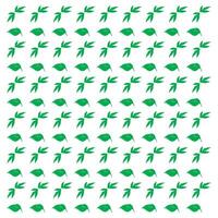 Green Leaves Pattern Two Leaf Shapes Botanical Design Natural Elements Isolated White Background Decorative Use vector