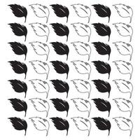 Black and White Leaf Pattern Outline and Solid Leaves Botanical Design Natural Elements Isolated White Background Decorative Use vector