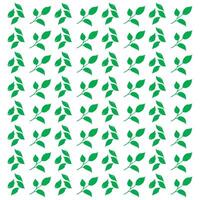Green Leaves Pattern Botanical Design with Natural Elements Isolated on White Background for Decorative Use vector
