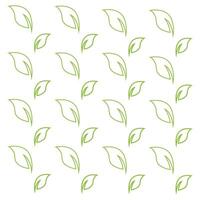 Leaf Outline Pattern Botanical Design Natural Elements Isolated White Background Decorative Use vector