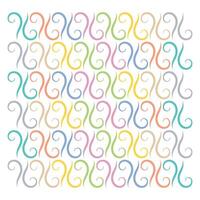 Colorful Swirl Pattern Abstract Design with Varied Tones Isolated on White Background Decorative Use vector