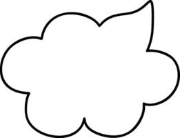 Speech blank cloud bubble ideal for creating dialogue, questions, or exclamations in comics, social media, or educational materials vector