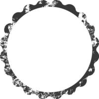 Empty grunge round shape burst label with copy space for text, creating a vintage and rustic design, conveying nostalgic aesthetic vector