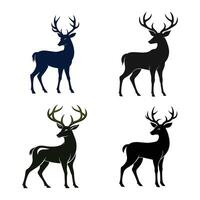 Deer on a white background, Deer silhouette vector