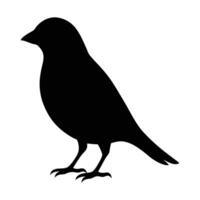Silhouette of a crow in flight on a branch with a illustration style vector