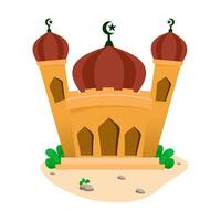 Mosque in flat style isolated on white background vector