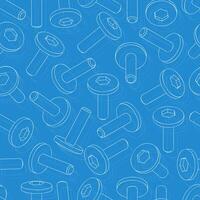Technical seamless pattern of engineering concepts with mechanical parts milling tools and industrial equipment vector