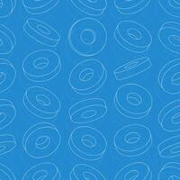 Industrial technical seamless pattern in blueprint style with multi-faceted cutters and CNC machine elements vector