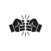 Fist bump icon . EPS 10 editable vector