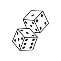 Dice linear icon. Line customizable illustration. Contour symbol. isolated outline drawing. Editable stroke vector