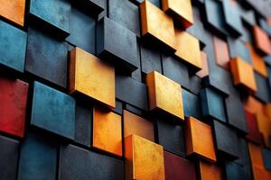 Vibrant Abstract Background Featuring Colorful Squares for Creative Projects photo