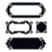 Vintage decorative linear frames for gallery of picture. Illustration of picture frame. vector