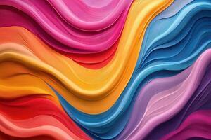 Colorful abstract background with waves photo
