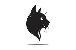 cute cat face for design vector