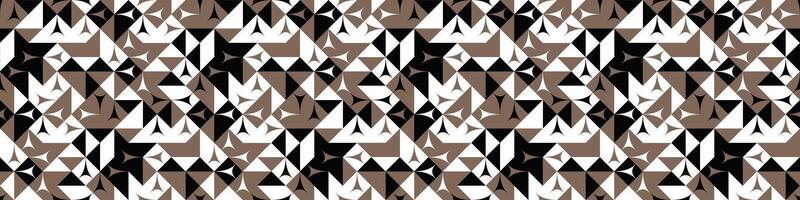 Horizontal geometric mosaic pattern background - seamless repetitive abstract graphic vector